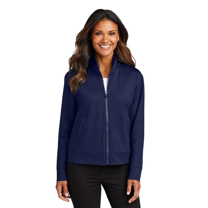 STRAYER Port Authority® Ladies C-FREE® Double Knit Full-Zip - True Navy