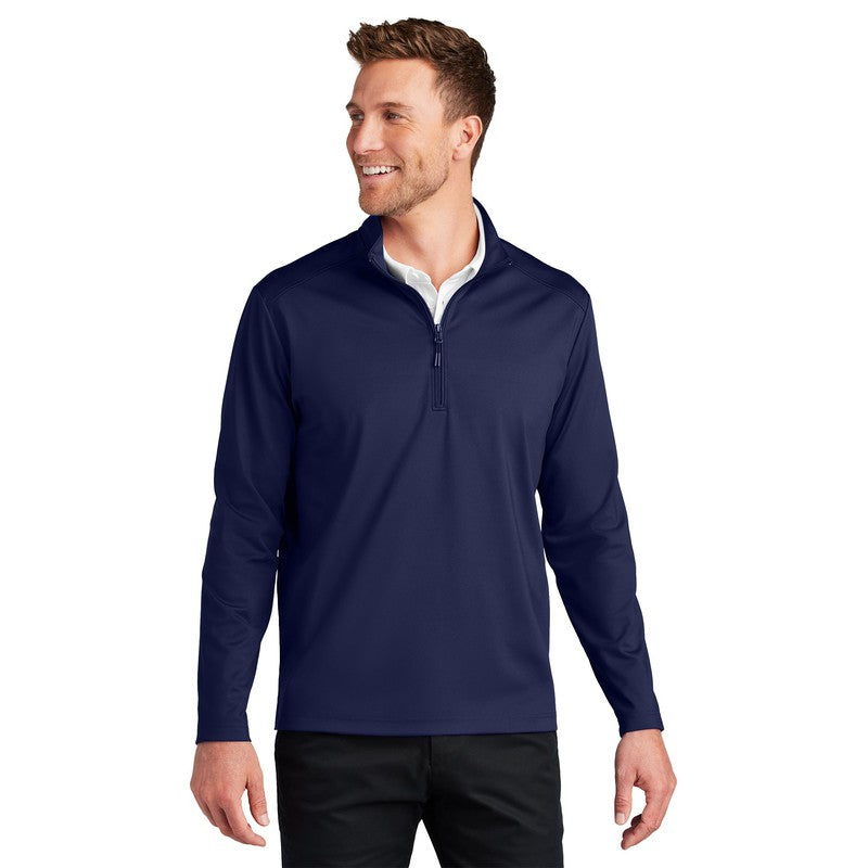 STRAYER Port Authority® C-FREE® Double Knit 1/4-Zip - True Navy