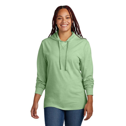 NEW STRAYER Allmade® Unisex Mineral Dye Organic Cotton Hoodie Tee - Lichen Green