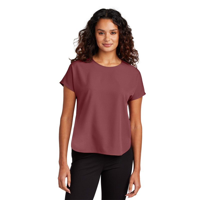 STRAYER Mercer+Mettle™ Women's Stretch Crepe Crew - Rosewood