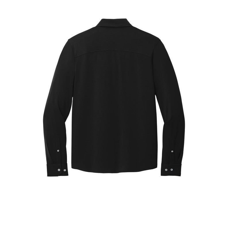 NEW STRAYER Mercer+Mettle™ Stretch Jersey Long Sleeve Shirt - Deep Black