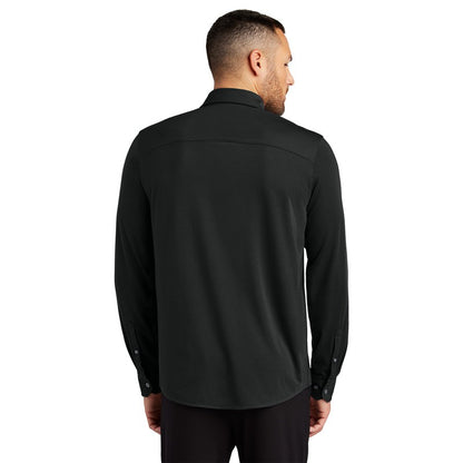 NEW STRAYER Mercer+Mettle™ Stretch Jersey Long Sleeve Shirt - Deep Black