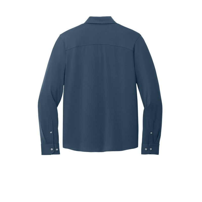 NEW STRAYER Mercer+Mettle™ Stretch Jersey Long Sleeve Shirt - Insignia Blue