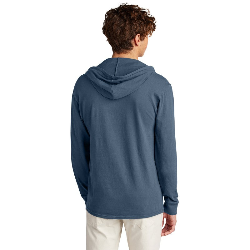 STRAYER Port & Company® Beach Wash® Garment-Dyed Pullover Hooded Tee - Denim Blue