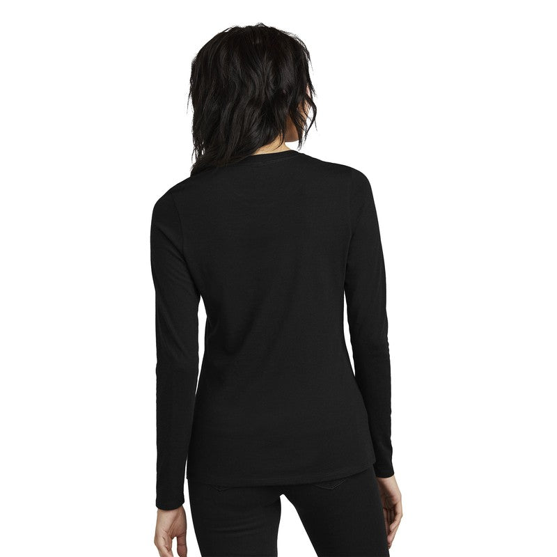 NEW STRAYER District® Women’s Perfect Blend® CVC Long Sleeve Tee - Black