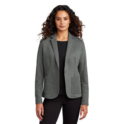 NEW STRAYER Mercer+Mettle™ Women’s Relaxed Knit Blazer - Storm Grey Heather