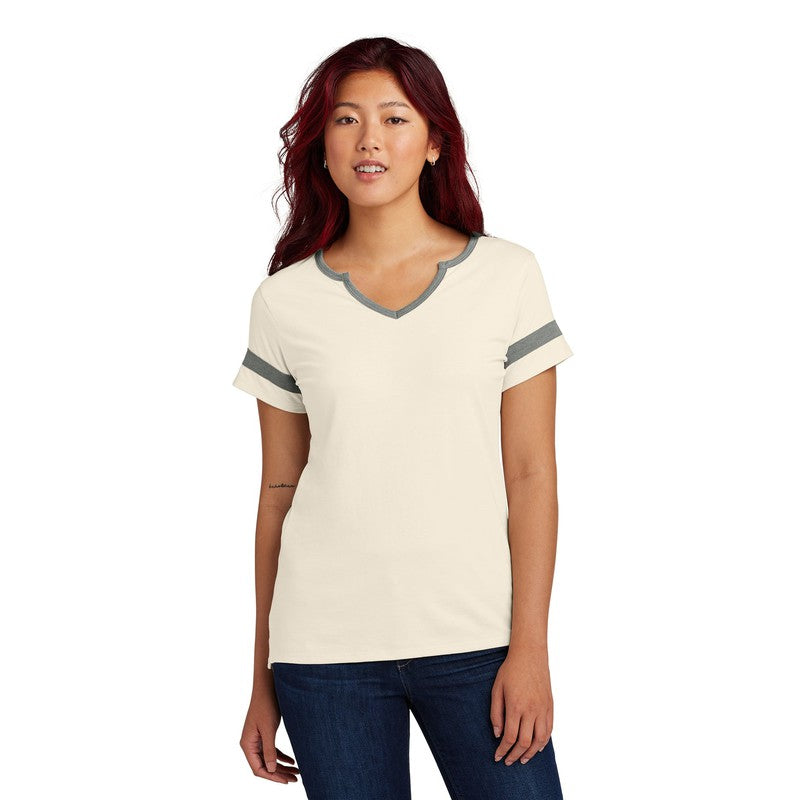 STRAYER Sport-Tek® Ladies Halftime Notch Neck Tee - Ecru/ Vintage Heather