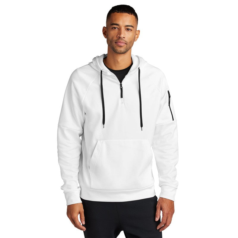 STRAYER Nike Therma-FIT Pocket 1/4-Zip Fleece Hoodie - WHITE