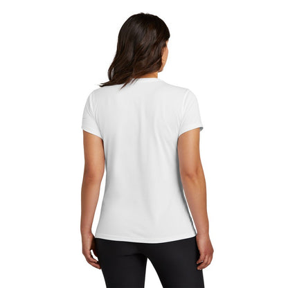 NEW STRAYER Nike Ladies Swoosh Sleeve rLegend Tee - White