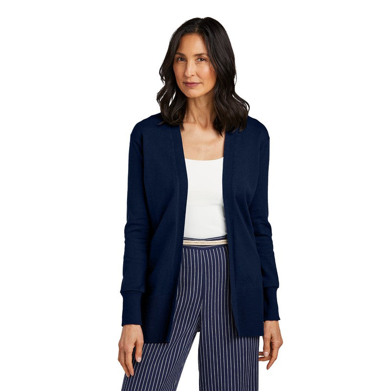 STRAYER Brooks Brothers® Women’s Cotton Stretch Long Cardigan Sweater - Navy Blazer