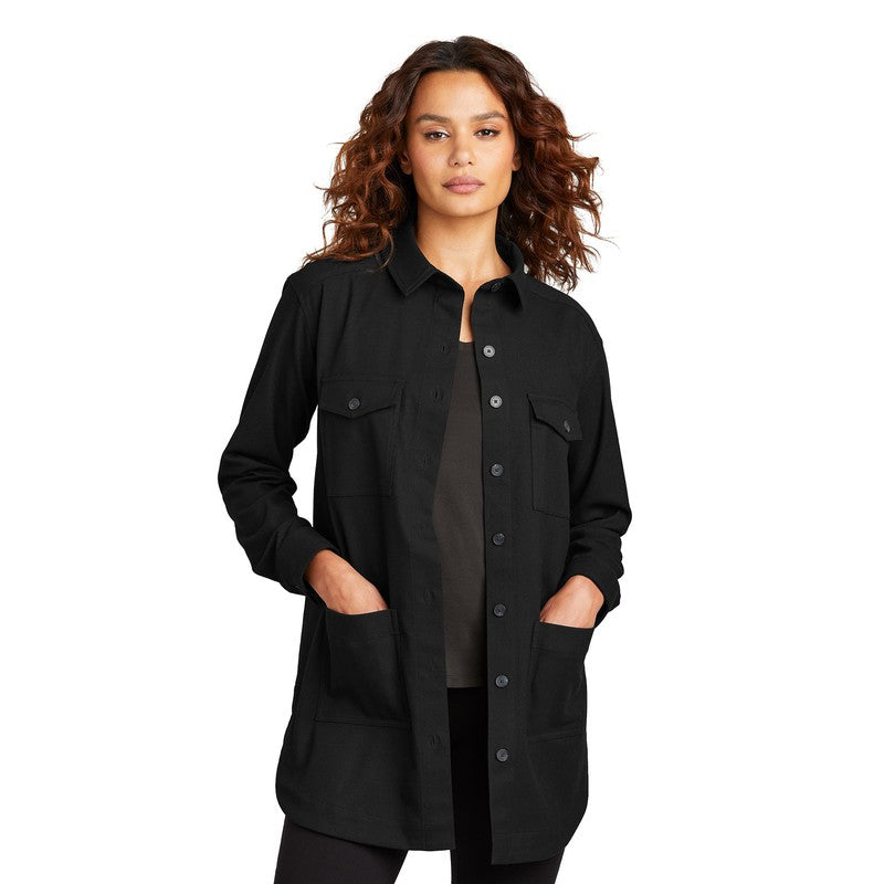 STRAYER Mercer+Mettle™ Women’s Long Sleeve Twill Overshirt - Deep Black