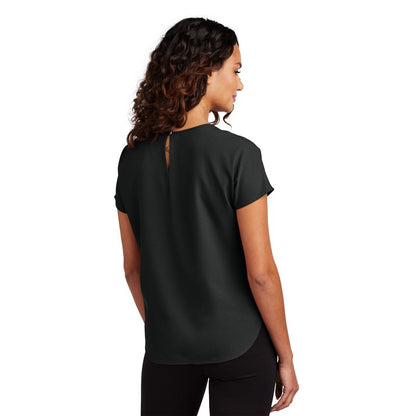 NEW STRAYER Mercer+Mettle™ Women's Stretch Crepe Crew - Deep Black