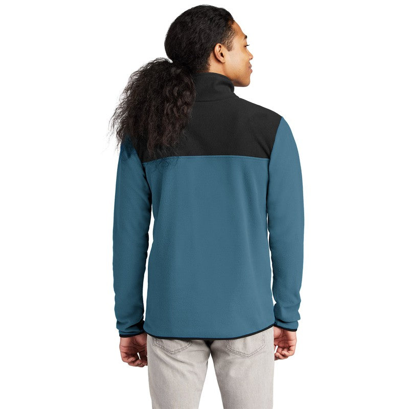 STRAYER The North Face® Glacier 1/4-Zip Fleece - Shady Blue/ TNF Black