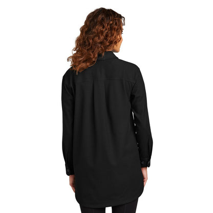 NEW STRAYER Mercer+Mettle™ Women’s Long Sleeve Twill Overshirt - Deep Black