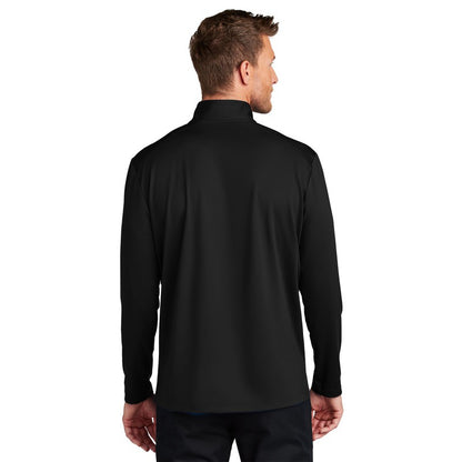 NEW STRAYER Port Authority® C-FREE® Double Knit 1/4-Zip - Deep Black