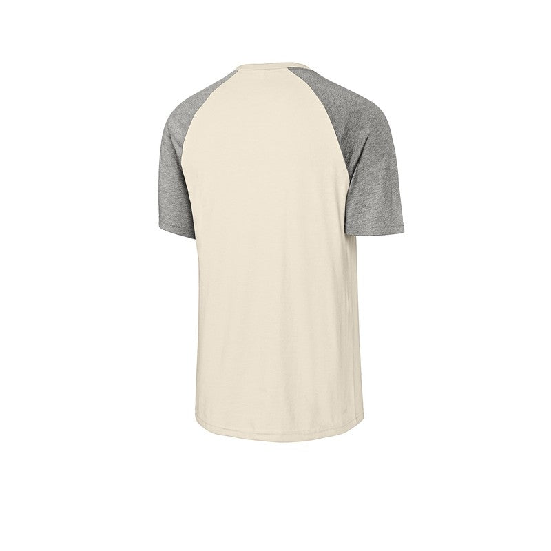 NEW STRAYER Sport-Tek® Halftime Raglan Tee - Vintage Heather/ Ecru