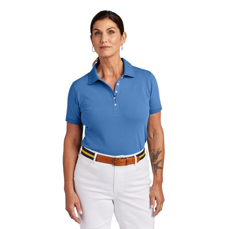 STRAYER Brooks Brothers® Women’s Pima Cotton Pique Polo - Charter Blue