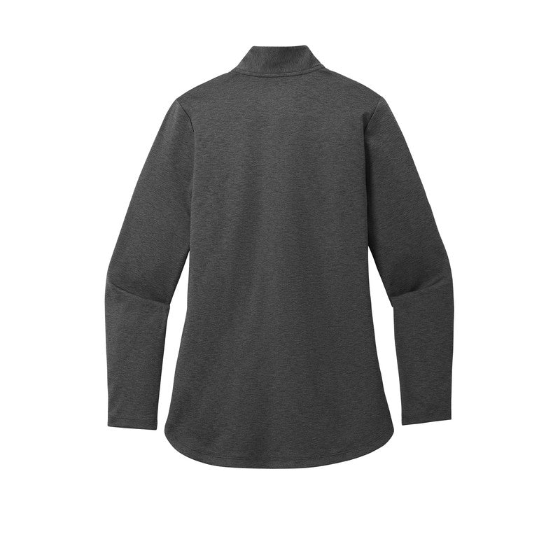 STRAYER Port Authority® Ladies C-FREE® Double Knit 1/4-Zip - Grey Steel Heather