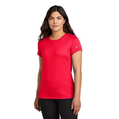 NEW STRAYER Nike Ladies Swoosh Sleeve rLegend Tee - University Red