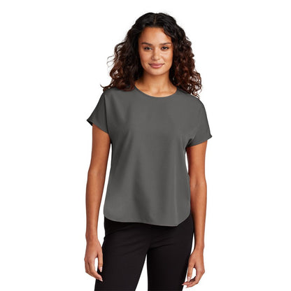 NEW STRAYER Mercer+Mettle™ Women's Stretch Crepe Crew - Anchor Grey