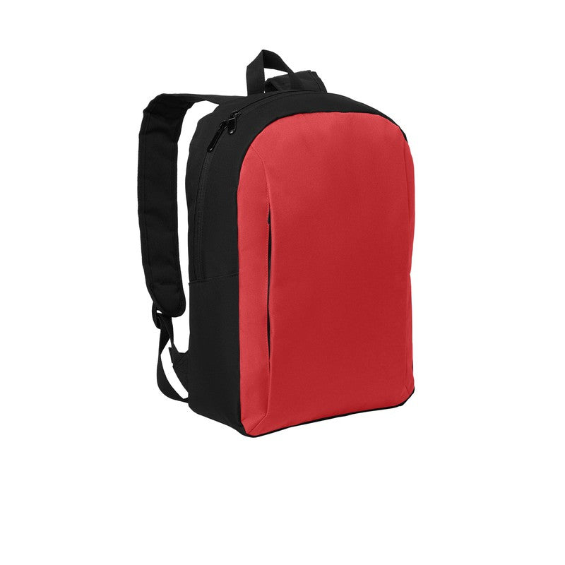 NEW STRAYER Port Authority® Modern Backpack - Rich Red/ Black