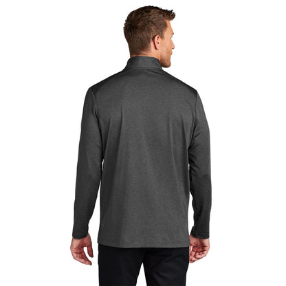 NEW STRAYER Port Authority® C-FREE® Double Knit 1/4-Zip - Grey Steel Heather