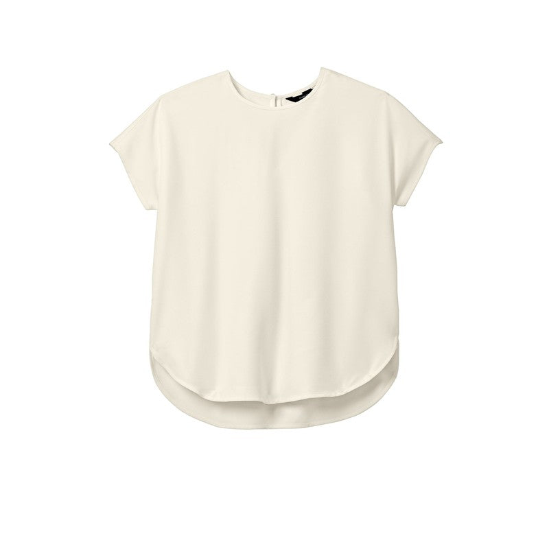 STRAYER Mercer+Mettle™ Women's Stretch Crepe Crew - Ivory Chiffon