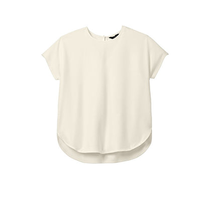 NEW STRAYER Mercer+Mettle™ Women's Stretch Crepe Crew - Ivory Chiffon