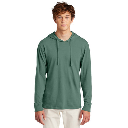 NEW STRAYER Port & Company® Beach Wash® Garment-Dyed Pullover Hooded Tee - Nordic Green