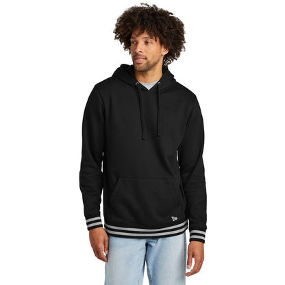 NEW STRAYER New Era ® Comeback Fleece Pullover Hoodie - Black/ Athletic Heather