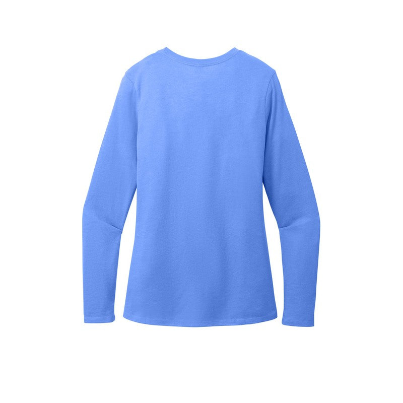 STRAYER District® Women’s Perfect Blend® CVC Long Sleeve Tee - Heathered Royal