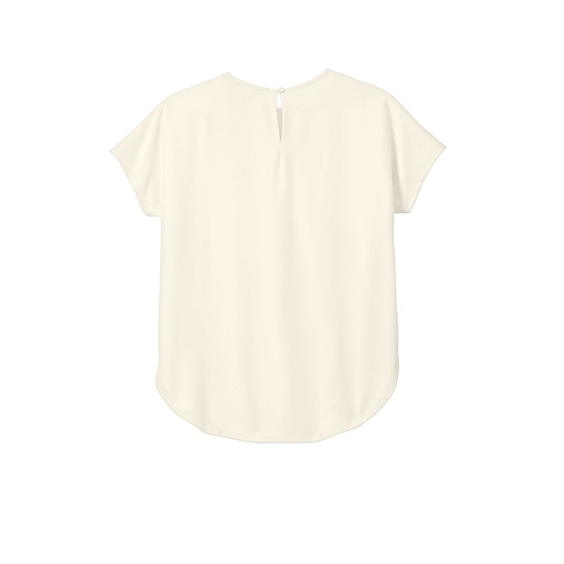 STRAYER Mercer+Mettle™ Women's Stretch Crepe Crew - Ivory Chiffon