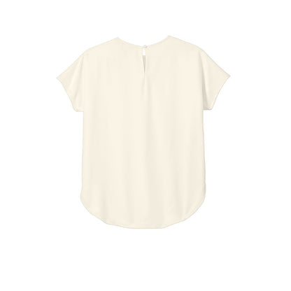 NEW STRAYER Mercer+Mettle™ Women's Stretch Crepe Crew - Ivory Chiffon