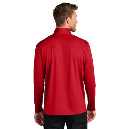 NEW STRAYER Port Authority® C-FREE® Double Knit 1/4-Zip - Rich Red