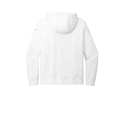 NEW STRAYER Nike Ladies Club Fleece Sleeve Swoosh Pullover Hoodie - WHITE