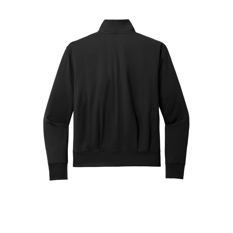 STRAYER Port Authority® Ladies C-FREE® Double Knit Full-Zip - Deep Black Grey Steel Heather