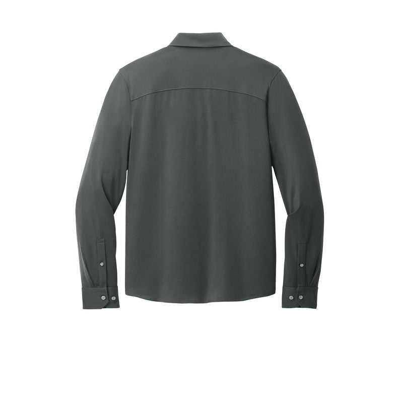 NEW STRAYER Mercer+Mettle™ Stretch Jersey Long Sleeve Shirt - Anchor Grey