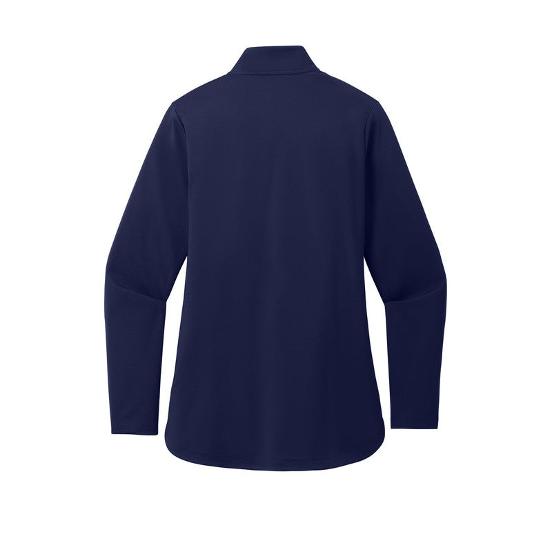STRAYER Port Authority® Ladies C-FREE® Double Knit 1/4-Zip - True Navy