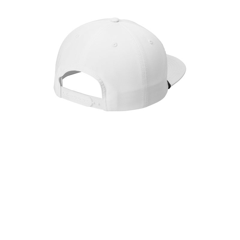 STRAYER Port Authority® 5-Panel Poly Rope Cap - WHITE/BLACK