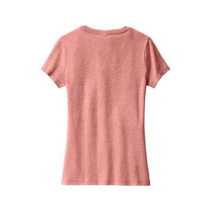 NEW STRAYER District ® Women’s Perfect Blend ® V-Neck Tee-Blush Frost