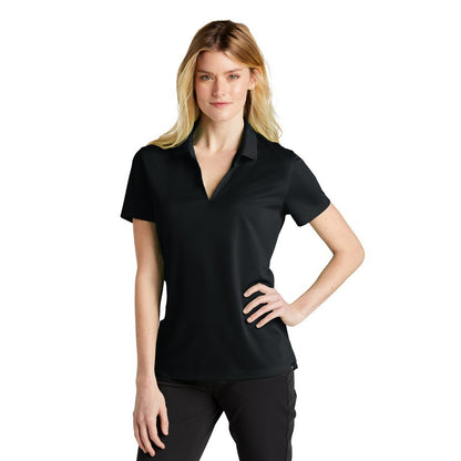 NEW STRAYER Nike Ladies Dri-FIT Micro Pique 2.0 Polo - Black