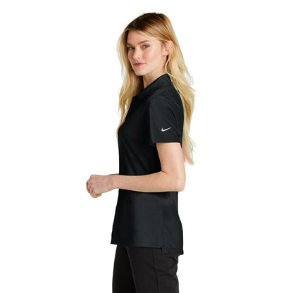 NEW STRAYER Nike Ladies Dri-FIT Micro Pique 2.0 Polo - Black