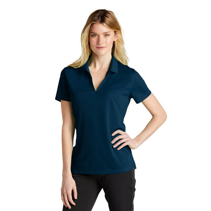 NEW STRAYER Nike Ladies Dri-FIT Micro Pique 2.0 Polo - Navy