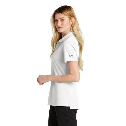 NEW STRAYER Nike Ladies Dri-FIT Micro Pique 2.0 Polo - WHITE