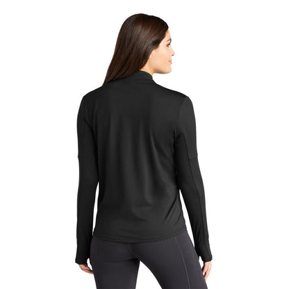 NEW STRAYER Nike Ladies Dri-FIT Element 1/2-Zip Top - BLACK