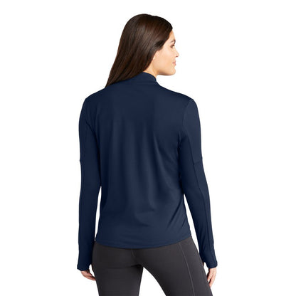 NEW STRAYER Nike Ladies Dri-FIT Element 1/2-Zip Top - NAVY