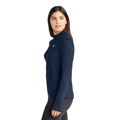 NEW STRAYER Nike Ladies Dri-FIT Element 1/2-Zip Top - NAVY