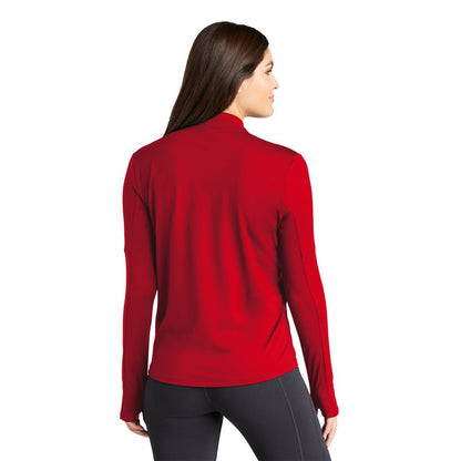 NEW STRAYER Nike Ladies Dri-FIT Element 1/2-Zip Top - SCARLET