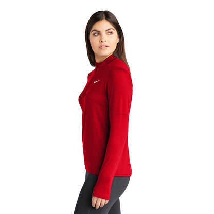 NEW STRAYER Nike Ladies Dri-FIT Element 1/2-Zip Top - SCARLET