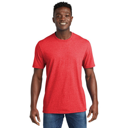 NEW STRAYER Allmade® Unisex Recycled Blend Tee Reclaimed Red Heather